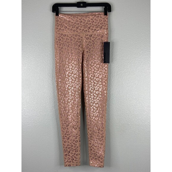 Mono B Pants - Mono B Women Small Pink Leopard Print Athletic Leggings Casual Party Workout